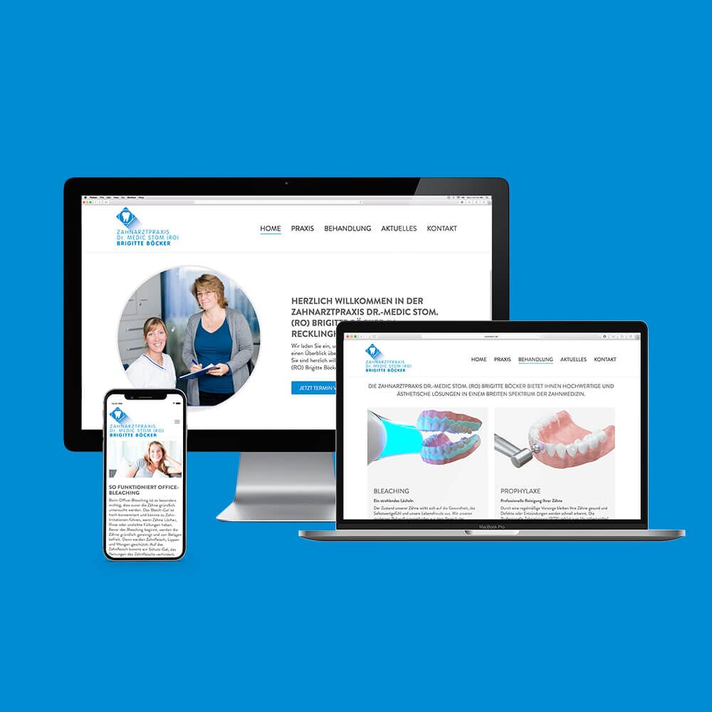 Website für die Zahnarztpraxis Dr. Böcker